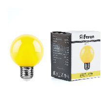 Лампа светодиодная, (3W) 230V E27 желтый G60, LB-371