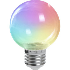 Лампа светодиодная, (3W) 230V E27 RGB G60, LB-371 прозрачный быстрая смена цвета