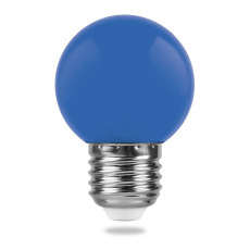 Лампа светодиодная, (1W) 230V E27 синий G45, LB-37